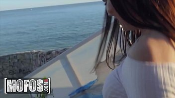 Busty Babe (Sasha Coxx) Bounces On A Big Cock By The Beach - Mofos free video